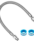 Built Tough 3/8 NPT Male Stainless Steel Compressor Jumper Hose, 20 Ft Long, with fittings and swivel connectors, SUS304 material