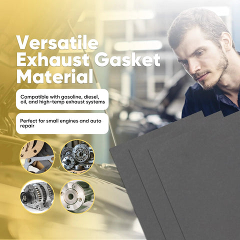 Terixe three-pack gasket material sheets, 15x11.8 in, non-asbestos, 0.8/1.0/1.2 mm, high-temp exhaust/engine gaskets