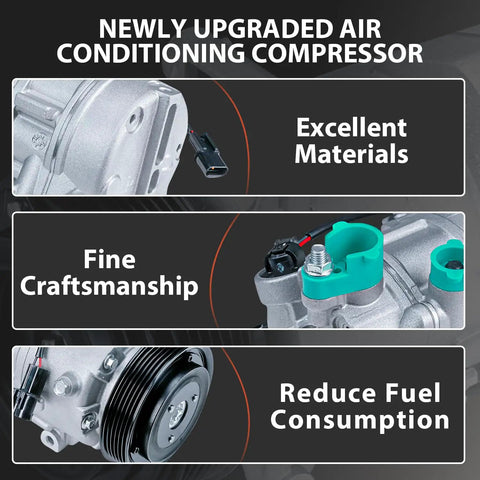 Straight Swap AC Compressor With Clutch Assembly For Hyundai Elantra And Kia Forte close-up view highlighting excellent materials and craftsmanship.