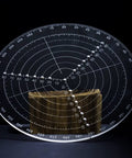 200mm round center finder compass tool in clear acrylic with stainless steel needle and pencil for woodturning
