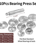 10 Piece Bearing Press Kit With Universal Race And Seal Driver Set Includes 9 Adapters And Red Seal Driver For Easy Bearing Installation In Cars Trucks And Motorcycles Heavy Duty Aluminum Alloy Construction