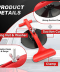 Close-up of Six Piece Suction Cup Clamp Set For Glass And Windshield Repair showing adjustable clamp and suction cup features.