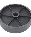 8 Inch Industrial Caster Wheel Replacement Heavy Duty Steel Rigid Caster for Warehouse Cart and Forklift, dark steel finish.