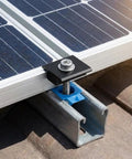12 Pack Black Aluminum Solar Panel Mid Clamps For Unistrut Mounting 30mm And 35mm Roof Brackets No Fuss Quick Install