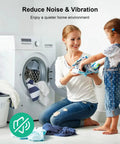 Woman and child with front load washer promoting Washer Inverter Control Board Replacement For Front Load Washers WF56 WF42 WF45 WF50 WV55 And More Plug And Play Compatible With 3C 3C2 3E2 AE6 Drum Fault Errors AP5916768 3996733