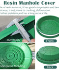 60cm Invisible Resin Manhole Cover And Septic Tank Lid 15 Piece Pro Grade Heavy Duty Set showing front and back views
