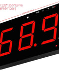 SW 525A Sound Level Meter With Alarm 30 To 130 dB Large Red LCD Display Wall Hanging Noise Tester dimensions shown