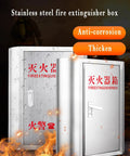 Top Drawer Rock Solid 304 Stainless Steel Fire Extinguisher Storage Cabinet Wall Mount Dual Holder For Two 5 kg Units Heavy Duty Wire Drawn Finish Anti Corrosion Grade Safety Box For Home Garage