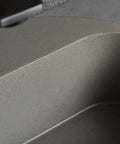 Close-up of Top Tier Grey Terrazzo Round Vessel Sink 15.7 Inches Above Counter Bathroom Vanity Basin with smooth surface.