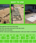 Steps using Reusable Concrete Path Mold Set 17.5 x 15.5 x 1.5 Inches 10 Grid Walk Path Maker For Stepping Stones Pavers Garden Yard Patio DIY Walkway No Pro Skills Needed Durable Polypropylene for garden paths.