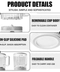Detailed view of Straight Fire Cordless Mini Washing Machine Portable Underwear Cleaner showcasing removable cup body and foldable handle.