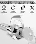 Universal Stainless Toolbox Lock Set With Keys For Cabinets And Drawers 180 Degree Rotation Unlocking Heavy Duty Iron
