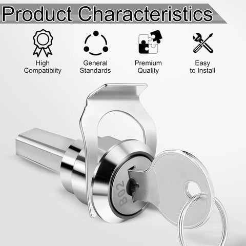 Universal Stainless Toolbox Lock Set With Keys For Cabinets And Drawers 180 Degree Rotation Unlocking Heavy Duty Iron