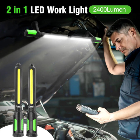 Dope Two In One Magnetic Work Light With 2400 Lumen LED, 4400mAh Rechargeable Battery, used for underhood car repair
