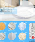 Clear Self Adhesive Door Stoppers For Walls, Heavy Duty Shock Absorbing Bumper Pads With Ultra Sticky Backing, Zero Fuss Installation on multiple surfaces.