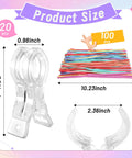 Transparent Balloon Arch Clips Kit For DIY Garlands And Arches Includes 20 Clips And 100 Long Balloons