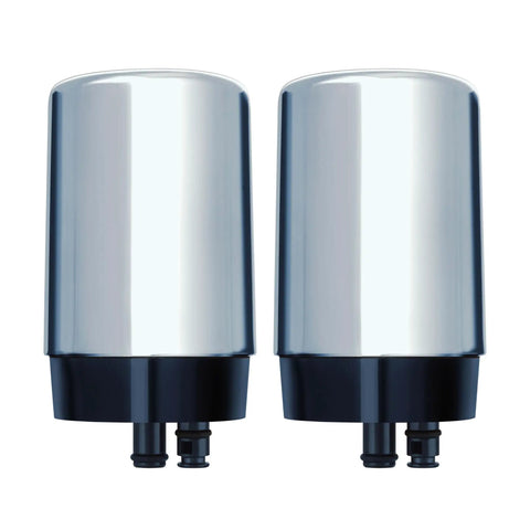 Replacement Faucet Water Filter For Faucet Mount Chrome Finish Twin Pack Reduces Lead Up To 99 Percent And Removes 60 Contaminants