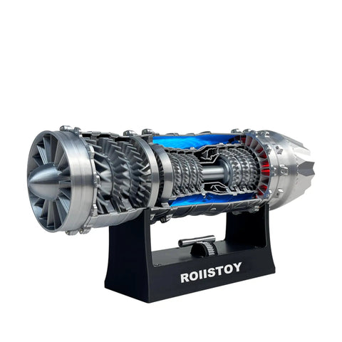 1:18 Scale Jet Engine Model Turbofan Engine Desktop Decor And DIY Kit For Aviation Nerds Realistic Fighter Jet Powerplant