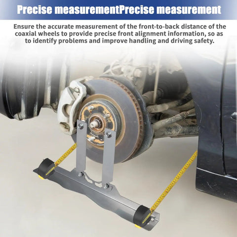Precision Wheel Alignment Tool Kit With Two Pack Calibration Plates And Dual Measure Tape Straight Up Diy Automotive Gauge for precise wheel alignment.