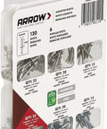 Pop Rivet Assortment Kit For Metal Fabric Leather And Auto Repair One Eighth Inch Rivets Aluminum And Steel 120 Pack in packaging