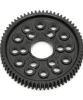 Beefy RC Spur Gear 48 Pitch 66 Tooth for Fast, Smooth Power in Cars and Trucks Durable Plastic Construction 48P66T top view