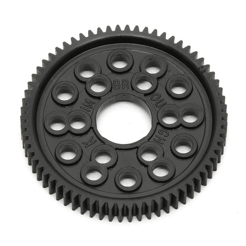 Beefy RC Spur Gear 48 Pitch 66 Tooth for Fast, Smooth Power in Cars and Trucks Durable Plastic Construction 48P66T top view