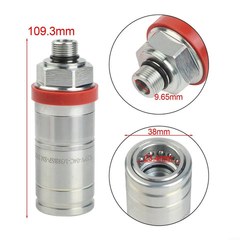 Heavy Duty Hydraulic Breakaway Coupler 3C00182010 Metal Quick Connect Fitting For M5140 M6040 Tractor, 109.3mm