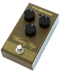 Honey Pot Fuzz Pedal With Vintage Flavor Delivers A Massive Tone Wall And Long Sustain, compact metal chassis, top view