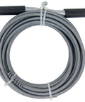 Half Inch By Fifty Foot Drain Auger For Household Pipes, coiled steel snake with durable construction and easy feed crank handle