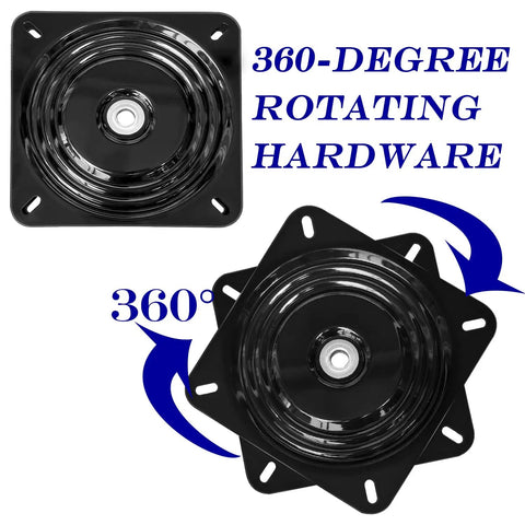 Heavy Duty 12 Inch Bar Stool Swivel Plate Chair Base Features Precision Ball Bearings For A Rock Solid Hold And Buttery Smooth Spin On Any Weekend Furniture Swap, black 360-degree rotating hardware.