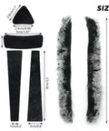 Bow String Silencers Set For Recurve And Traditional Longbows, Leather Arrow Rest Plate With Adhesive, Rabbit Hair Dampener And Cow Fur Silencer Strip
