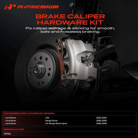 Premium Rear Disc Brake Hardware Kit For Land Rover Range Rover And Lr3 Models 05 To 09 Ensures Smooth Stops And Killer Performance With Durability You Can Trust Every Single Mile. rear caliper, rotor, and boots