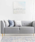 5 Inch Solid Wood Furniture Legs Set Of 4 Durable Mid Century Style Replacement Legs under a modern grey sofa