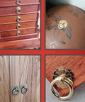 Vintage Style Brass Ring Pulls For Cabinets And Drawers, Round Cabinet Knobs And Drawer Handles For Dresser Kitchen Cupboard And Closet Doors, Antique Brass Finish With Screws, Durable Solid Brass Hardware