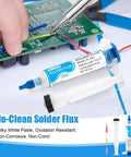 Desoldering Wick And No Clean Flux Paste Kit For Electronics Repair No Residue Solder Flux Paste Low Smoke RoHS Compliant