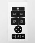 Mercedes Benz Dash Button Repair Kit With Stickers And Decals To Restore Faded Interior Buttons Easy DIY Fix for window controls
