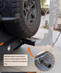 Trailer Hitch Extender With 7 Inch Length Fits 2 Inch Receiver Tube 5000 Lbs GTW Includes Five Eighth Inch Pin And Clip Compatible With Class III And IV Hitches For SUVs Trucks And RVs attached to vehicle rear wheel