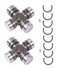Heavy Duty Front Axle U Joint Kit For Jeep TJ XJ Wagoneer Dana 30 Or Dana 44 Front Axles With 1310WJ ISR Inside Snap Ring Non Greasable 1.188 Inch Cap Pack Of 2 For Trail Ready Replacement shown with components.