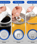Commercial Can Sealer Machine Automatic Cup Sealer Five Station Beverage Packaging Plug And Play Powerhouse Delivering Fast One Touch Start With Led Auto Counter showing easy-tear, pop-top, and full-open can lids.