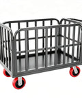 Beefy Heavy Duty Platform Cart And Dolly With Hand Truck Style 771 Lbs Load Capacity 39.3 In Long By 23.6 In Wide By 33.4 In High Reinforced Steel Frame And 6-Inch PU Brake Casters For Easy Warehouse Moving, angled view