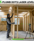 5 Point Self Leveling Laser Level with Plus Mode for Precise Plumb Dots and Level Lines 360 Degree Magnetic Base in use on site