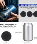 Three 3-inch black wet/dry sanding discs with hook-and-loop backing for drill use.
