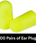 Premium Slow Recovery Foam Ear Plugs For All Day Comfort, 33 dB NRR, Tapered Cylinder Design, Disposable Uncorded
