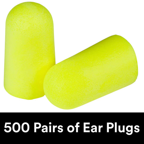 Premium Slow Recovery Foam Ear Plugs For All Day Comfort, 33 dB NRR, Tapered Cylinder Design, Disposable Uncorded