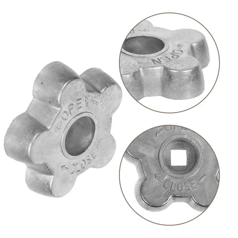 Upgrade Your Gas Setup With This 6 Pack Silver Aluminum Handwheel Valve Handle Hexagon Design For Effortless Fast Replacement And Leak Reduction Boost Efficiency Today, silver aluminum gas valve handle
