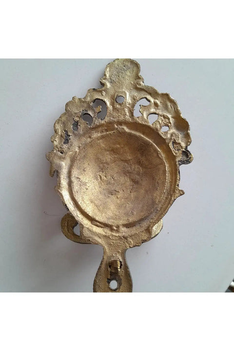 Robust Vintage Brass Wall Hook With Classic Old School Charm And Hella Tough Build For Entryway Or Bathroom Decor, Slick Decorative Single Wall Mounted Display Hook, close-up view.
