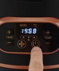 Absolute Game Changer Electric Coffee Bean Roaster With Smart Temperature Control And Three Fan Speeds 1500W settings panel with timer and temperature display