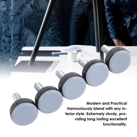 PTFE Furniture Leveler Feet 20Pcs M6 Thread Antislip Glides displayed on a table with a modern backdrop