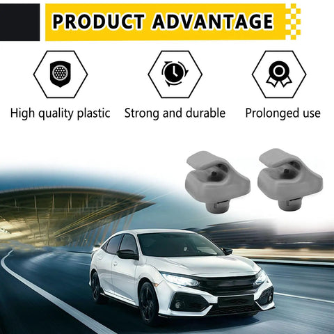 2 Pack Sun Visor Clip Hook Retainer For Honda Accord 1998 2007 Civic 1996 2004 shown with car and product advantages