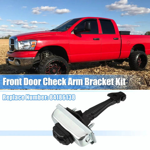Chevrolet Silverado Front Door Hinges With Multi Level Limiter And Soft Close Dampening Check Strap Stop Durable Wear Resistant Steel